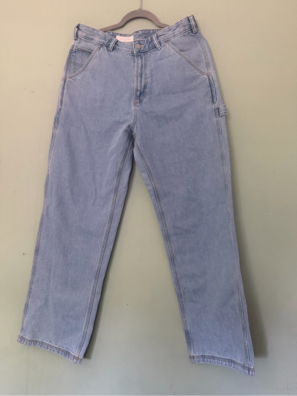 Zara Mens  Light Wash Blue Carpenter Jeans